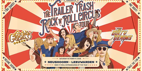 The Trailer Trash Rock ‘n’ Roll Circus: The Dirty Denims & Glock ’45 — muziek in Leeuwarden